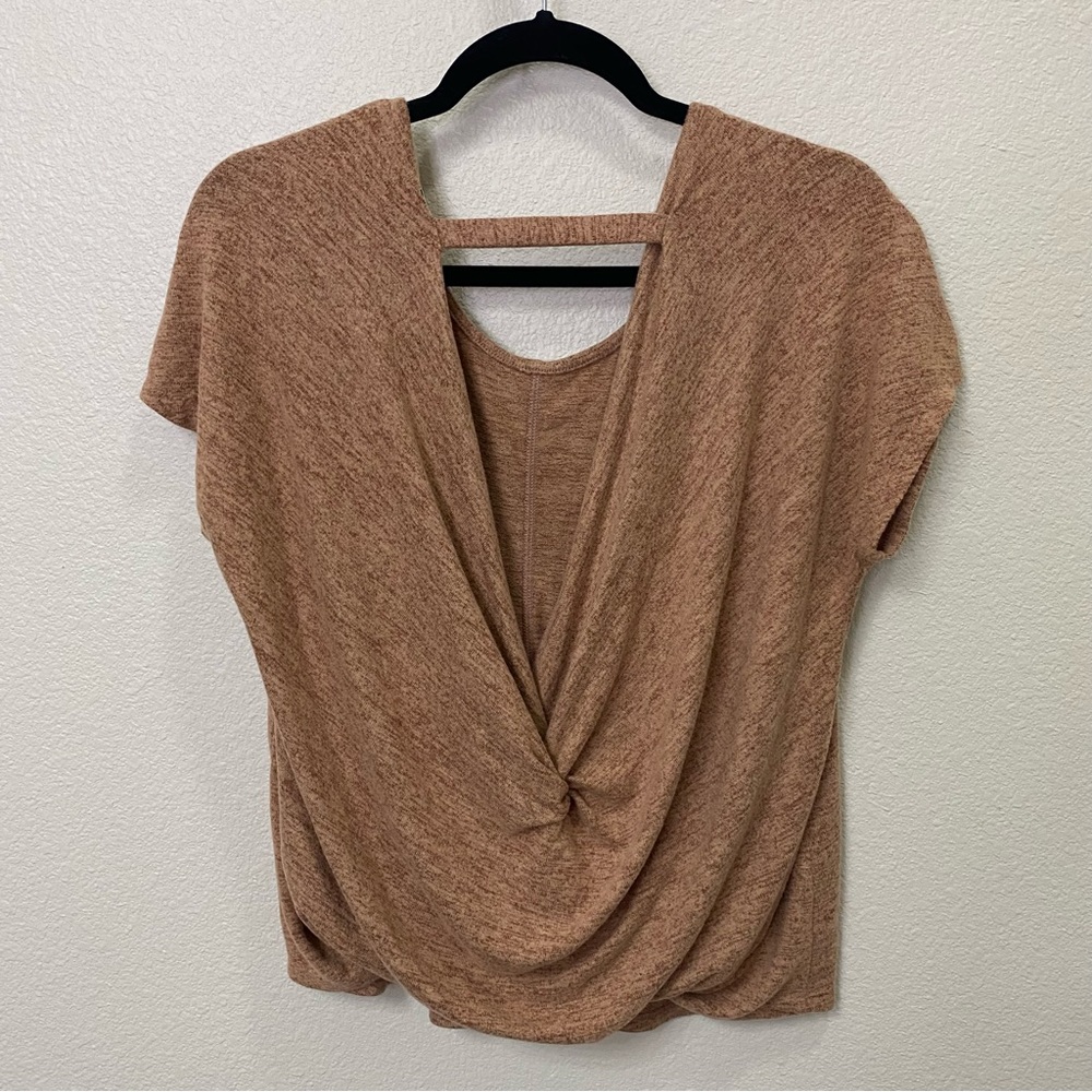 Express One Eleven Orange Open Back Top - Picture 8 of 8